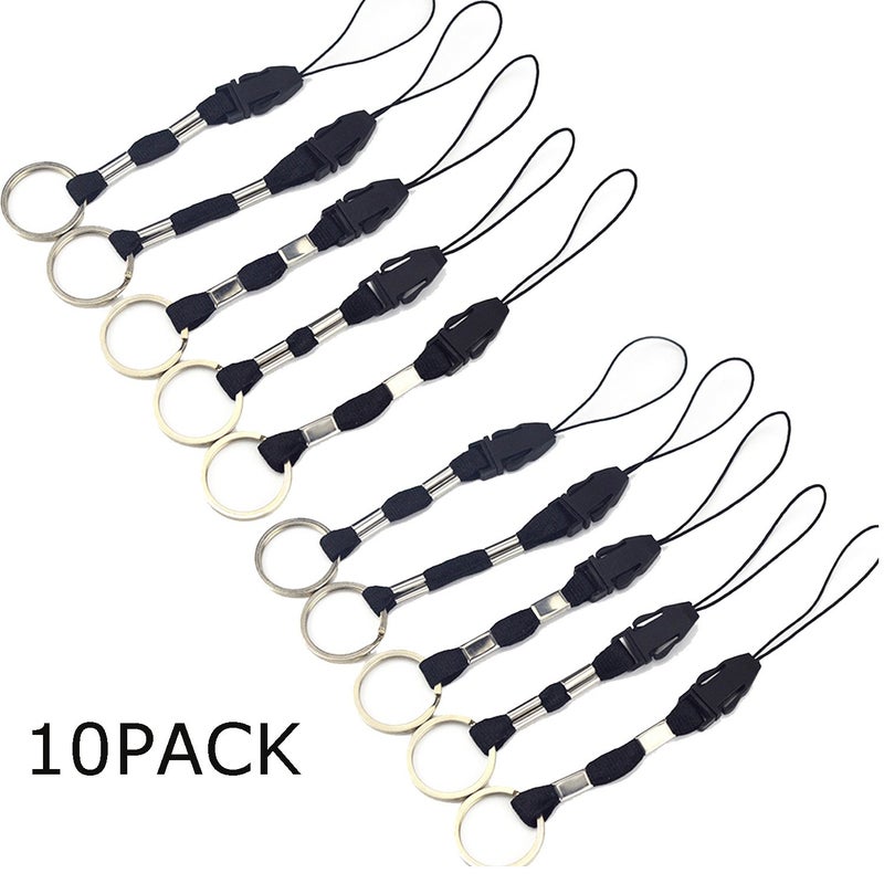 YOUOWO 10 Pcs Nylon Finger Short Lanyards With Circular Ring Detachable For USB Flash Drive Cell Phone Key Ipod Mp3 Mp4 ID Card Badge Small Electronic Devices - Image 2